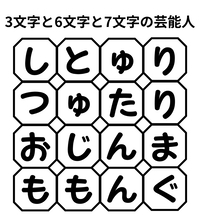 【単語パズル Vol.19】3文字と6文字と7文字の芸能人を見つけて！