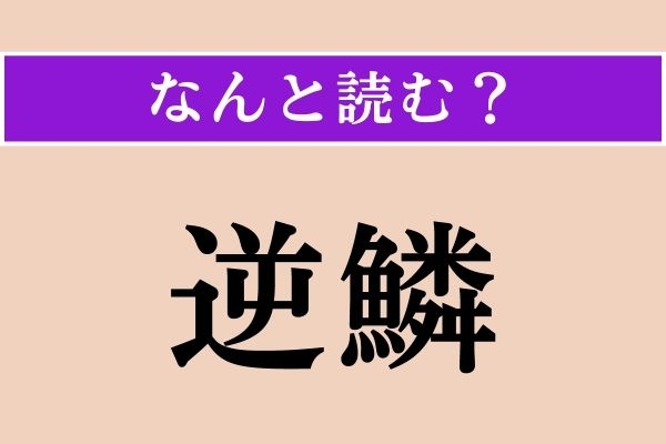 【難読漢字】「逆鱗」正しい読み方は？ 触れないほうがよさそうです