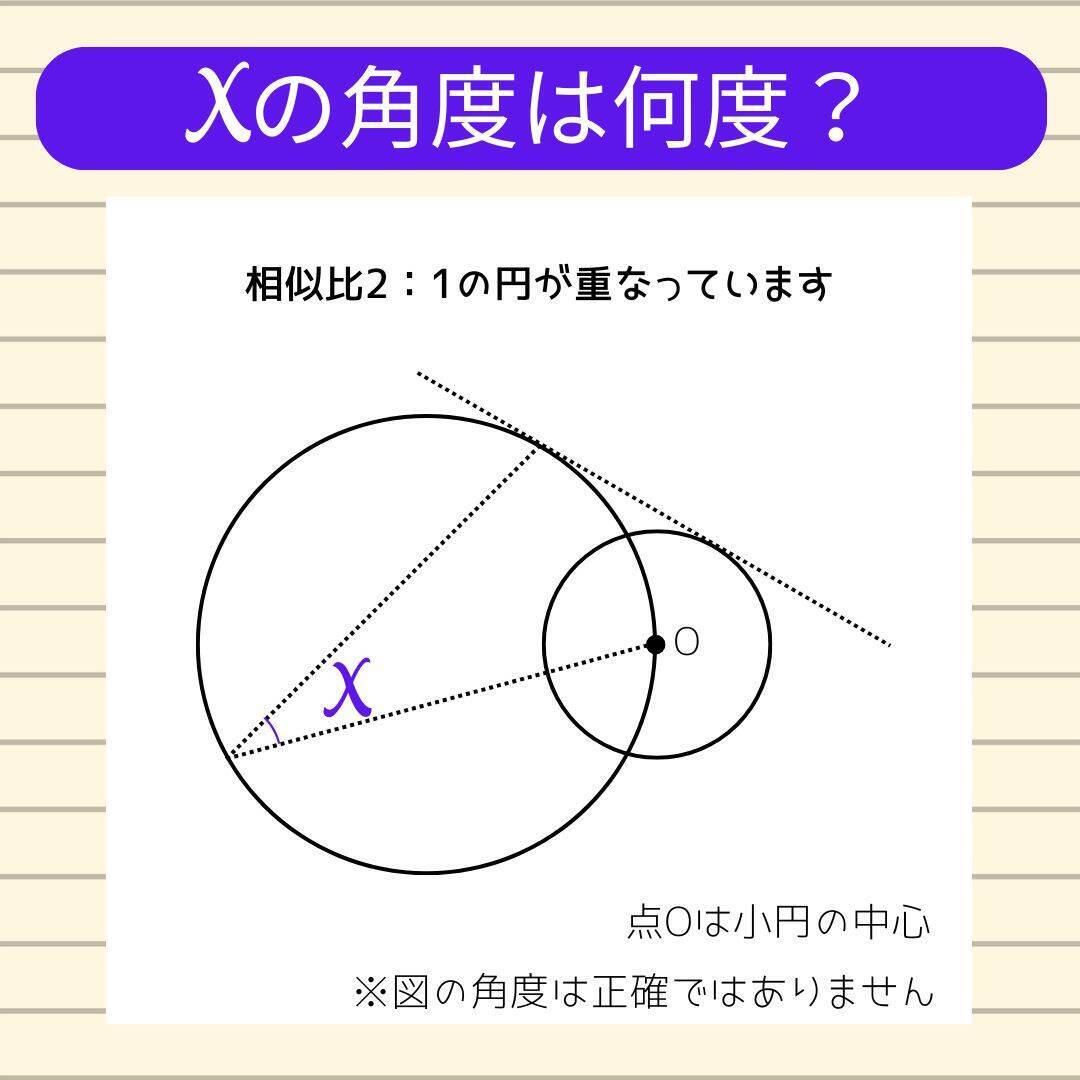 【角度当てクイズ Vol.2066】xの角度は何度？