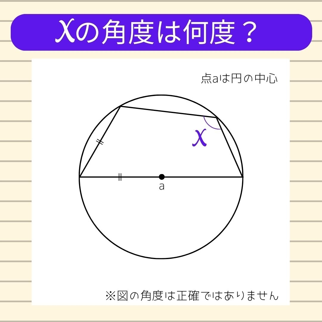 【角度当てクイズ Vol.334】xの角度は何度？