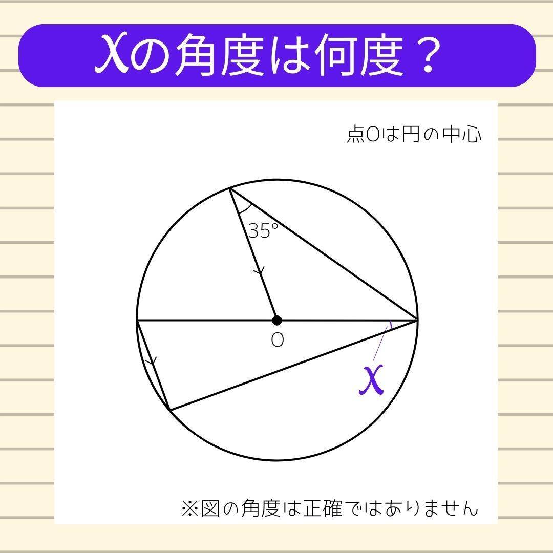【角度当てクイズ Vol.1898】xの角度は何度？