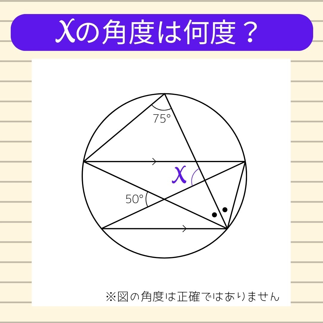【角度当てクイズ Vol.1001】xの角度は何度？