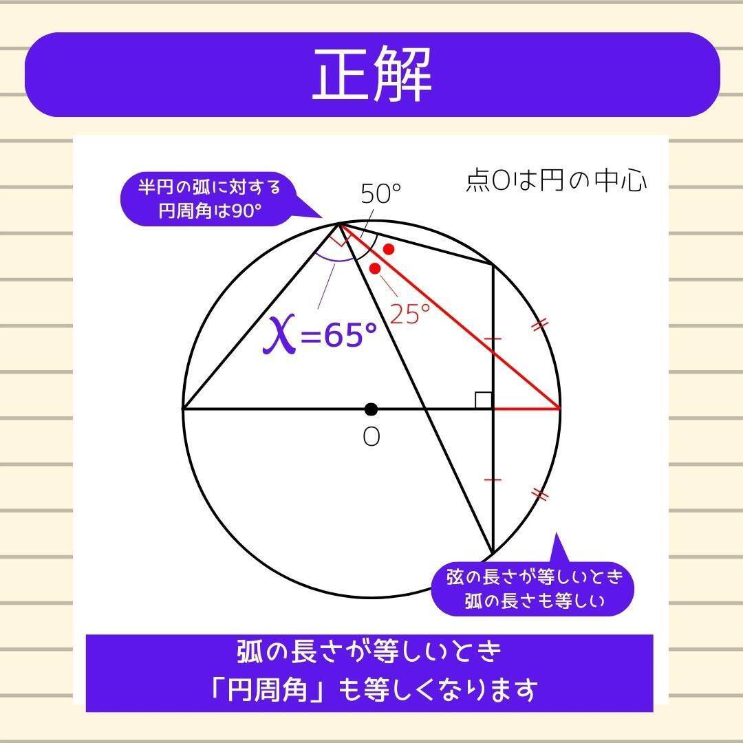 【角度当てクイズ Vol.2074】xの角度は何度？