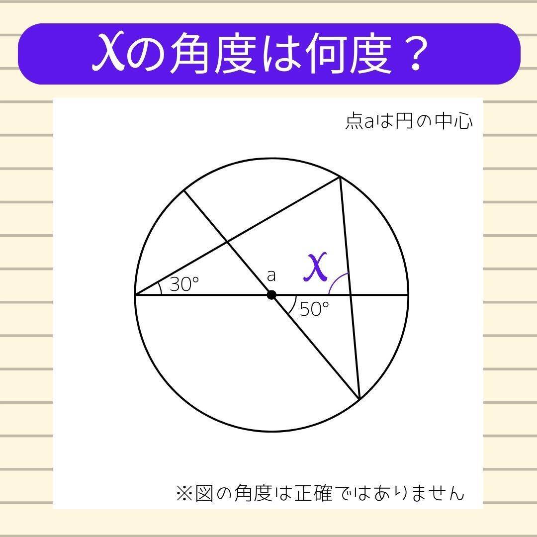 【角度当てクイズ Vol.693】xの角度は何度？