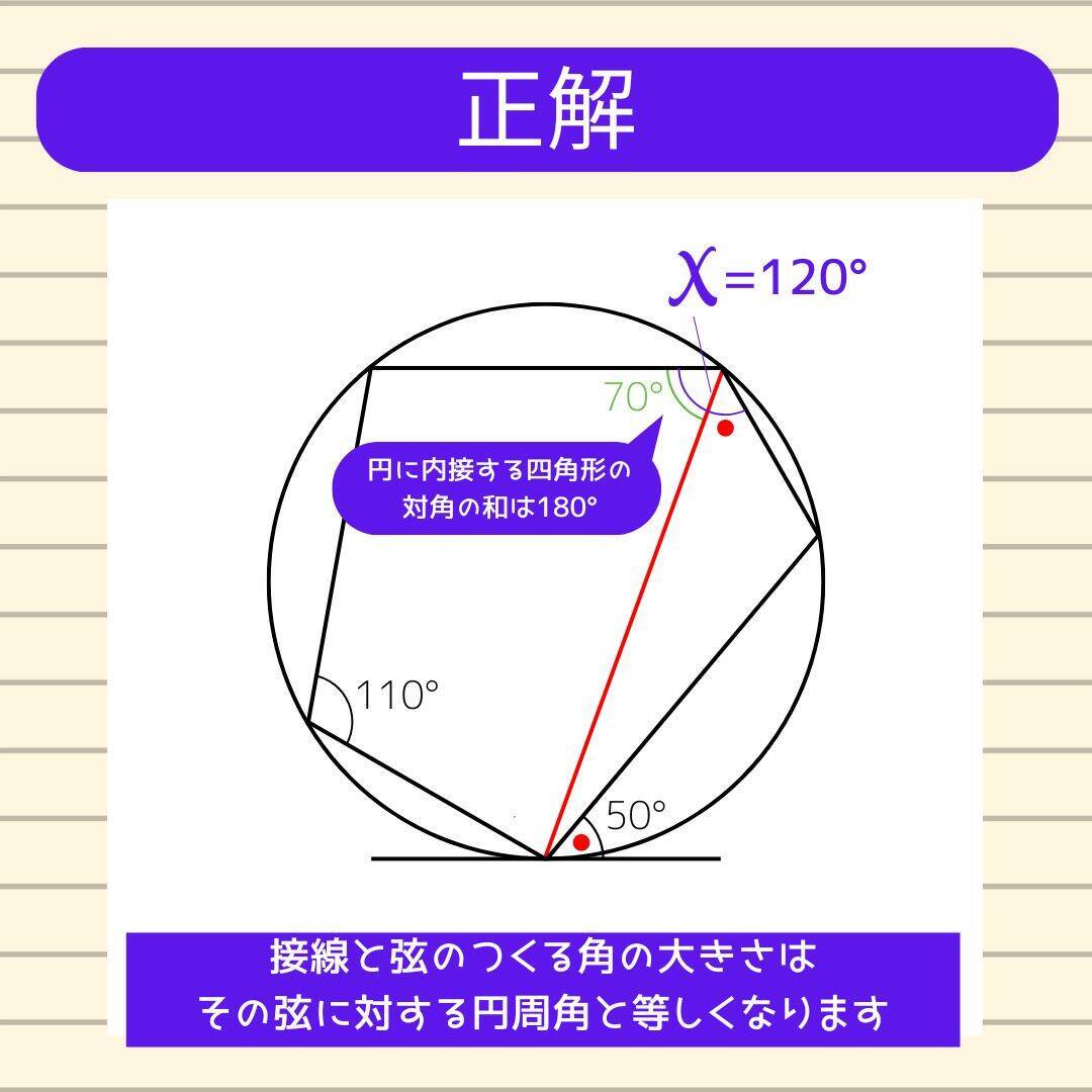 【角度当てクイズ Vol.1920】xの角度は何度？