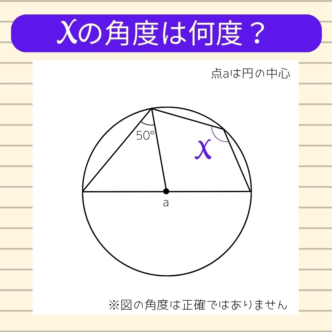 【角度当てクイズ Vol.249】xの角度は何度？