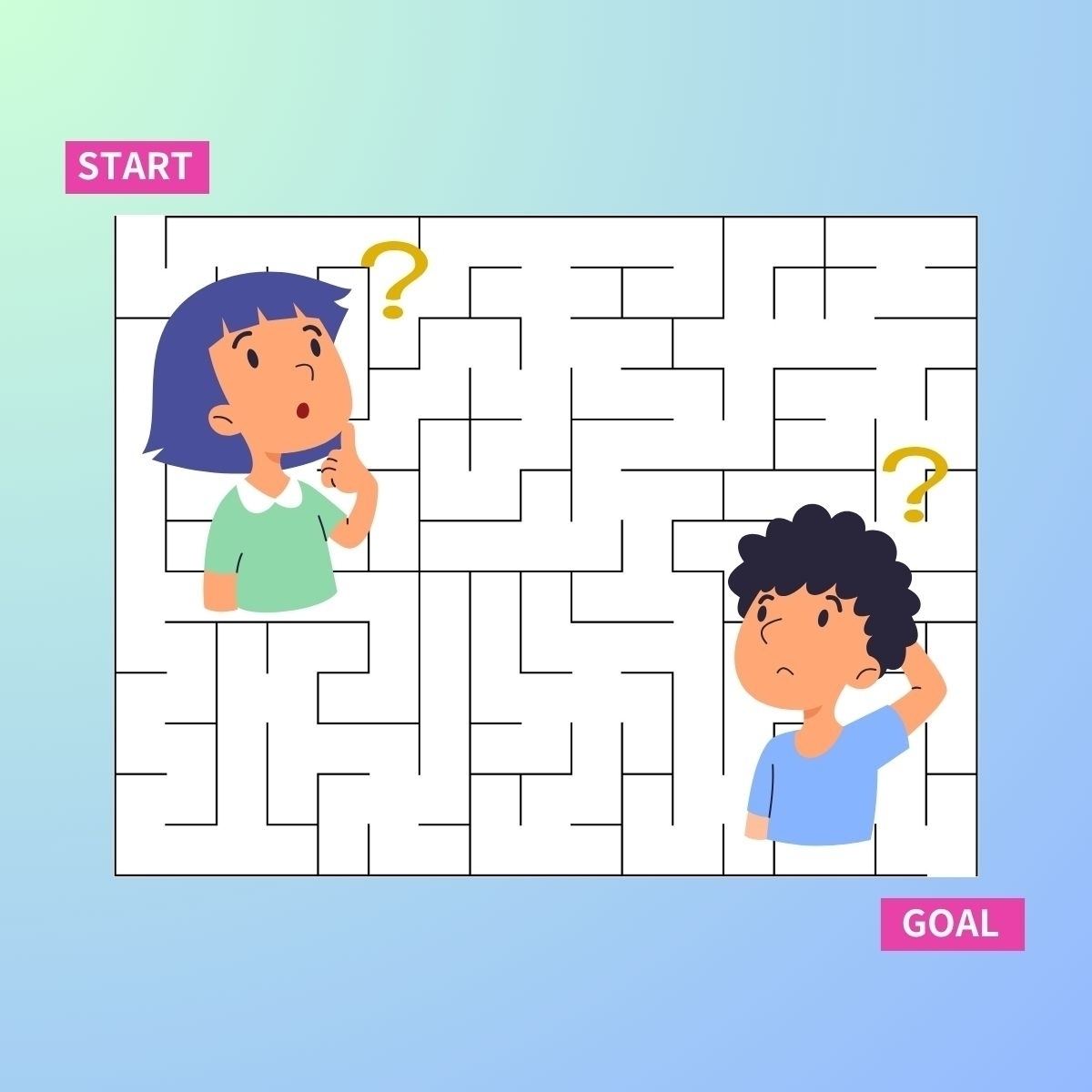 【ぐるぐる迷路 Vol.40】行き止まりを回避してゴールを目指せ！＜知育・脳トレ＞