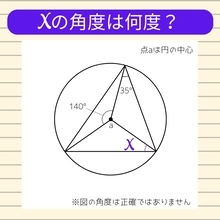 【角度当てクイズ Vol.1037】xの角度は何度？