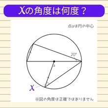 【角度当てクイズ Vol.1047】xの角度は何度？