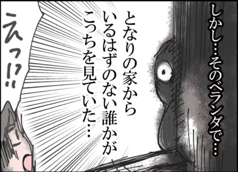 【漫画】けっきょく留守番することに…誰もいないはずの隣宅から視線が！【怖すぎる隣人 Vol.11】の画像