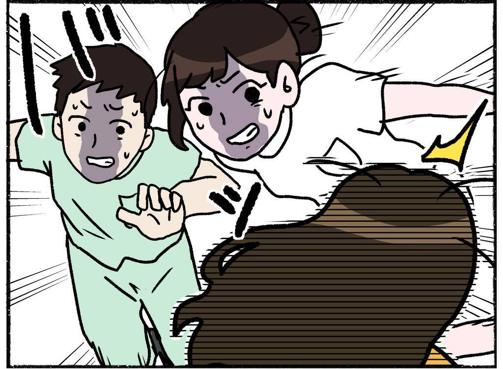 【漫画】なぜ逃走がバレた？ 追っ手の襲来に母、大パニック【母とうつと私。 Vol.38】