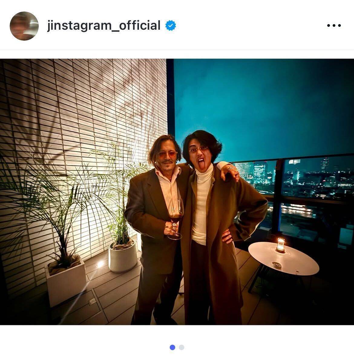 赤西仁、ジョニー・デップとの親交をインスタで公開「ずっと素敵な人」