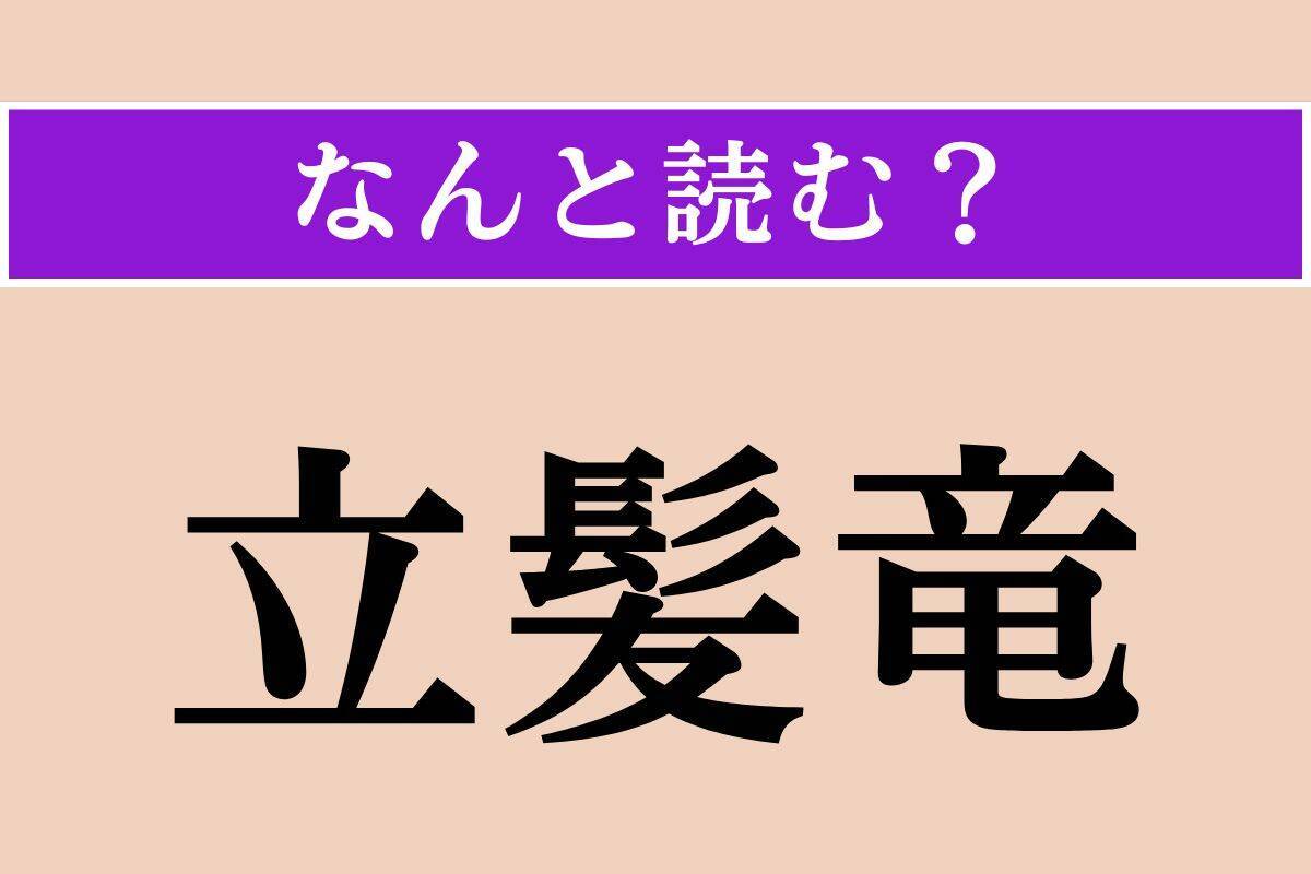 【難読漢字】「腎盂」「立髪竜」「河貝子」読める？