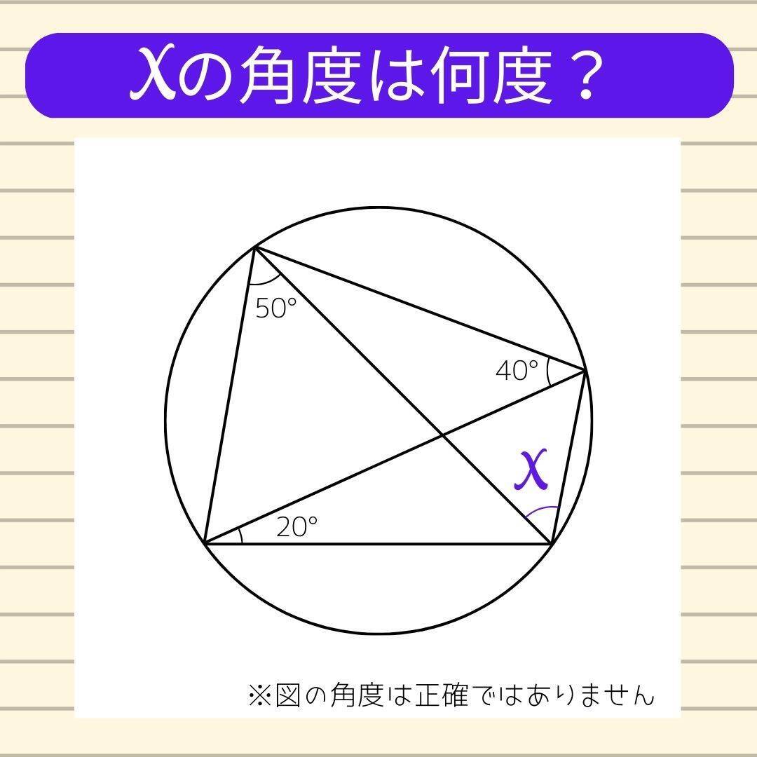 【角度当てクイズ Vol.2020】xの角度は何度？