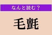 【難読漢字】「毛氈」正しい読み方は？ 動物の毛を圧縮して作った厚手の敷物で、雛人形の下に敷くアレです