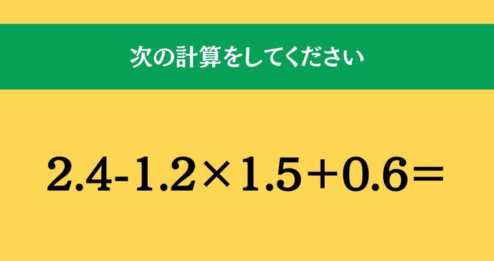 大人ならわかる？ 小学校の「算数」問題＜Vol.1908＞
