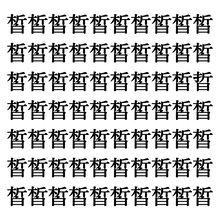 【漢字探しクイズ Vol.317】ずらっと並んだ「皙」の中にまぎれた別の漢字一文字は？
