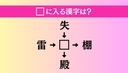 【穴埋め熟語クイズ Vol.5176】□に漢字を入れて4つの熟語を完成させてくださいの画像