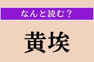 【難読漢字】「黄埃」正しい読み方は？ 黄色い土ぼこりのことです
