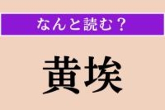 【難読漢字】「黄埃」正しい読み方は？ 黄色い土ぼこりのことです