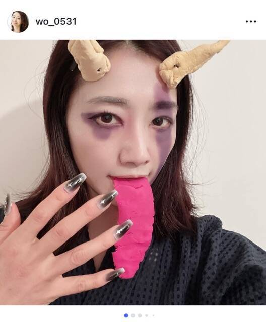 眞鍋かをり、節分で鬼滅の刃の最終選別の鬼にガチ扮装