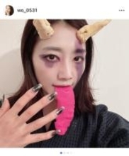 眞鍋かをり、節分で鬼滅の刃の最終選別の鬼にガチ扮装