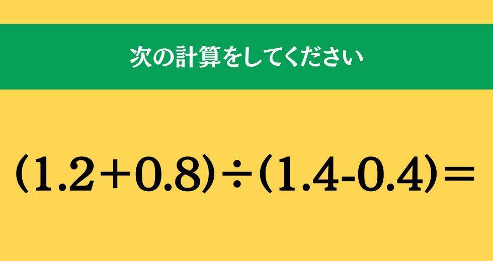 大人ならわかる？ 小学校の「算数」問題＜Vol.2032＞
