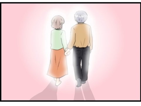 【漫画】妻の手を取り、二人で光の方へと進む【今夜何食べたい？ Vol.38】の画像