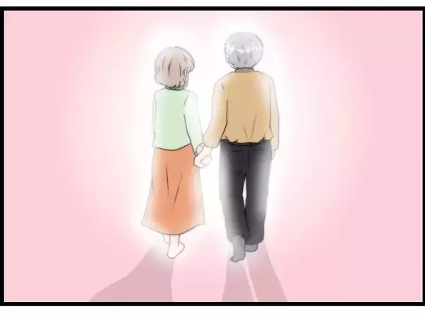 「【漫画】妻の手を取り、二人で光の方へと進む【今夜何食べたい？ Vol.38】」の画像