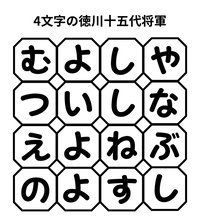 【単語パズル Vol.42】4文字の徳川十五代将軍を見つけて！