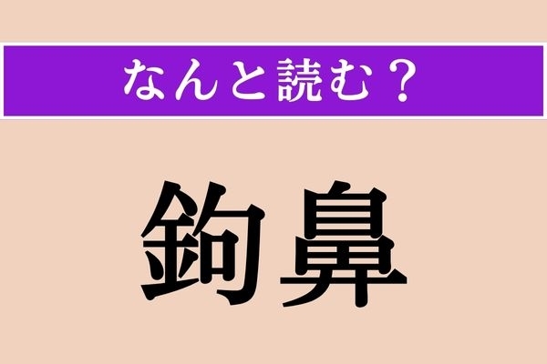 【難読漢字】「鉤鼻」正しい読み方は？ どのような鼻でしょうか？