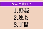 【難読漢字】「野蒜」「迚も」「丁髷」読める？