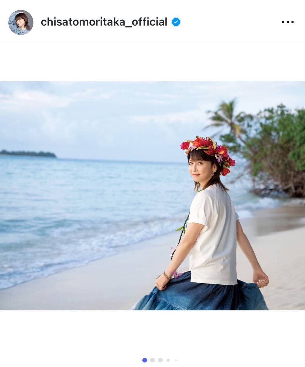 森高千里、38年経っても可愛らしさ健在　サイパンでカレンダー撮影