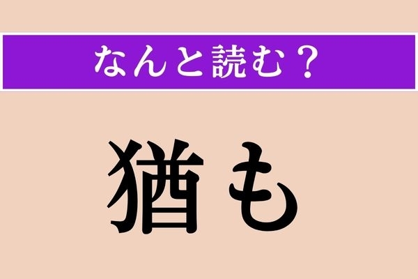 【難読漢字】「猶も」正しい読み方は？「さすがにやはり」という意味です