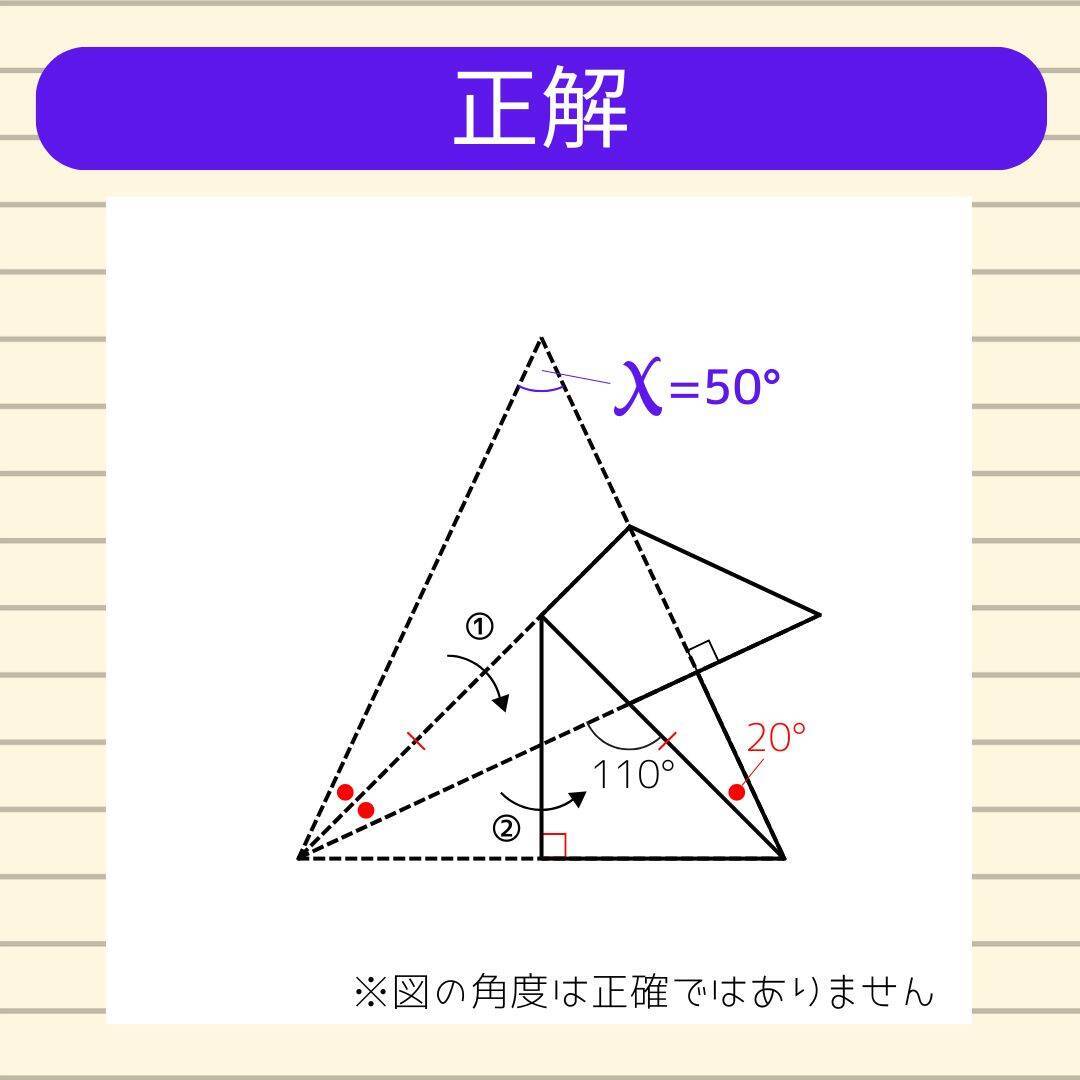 【角度当てクイズ Vol.2242】xの角度は何度？