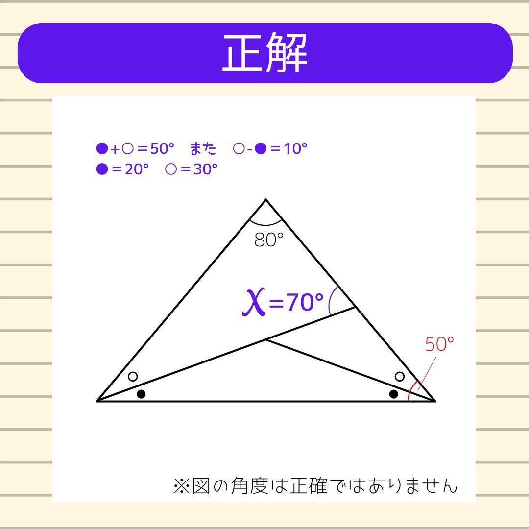 【角度当てクイズ Vol.1961】xの角度は何度？＜全3問＞