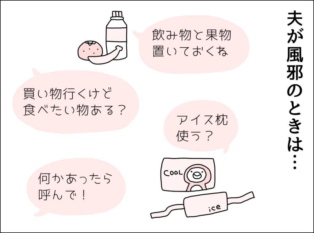 「大丈夫？」の一言もない…発熱した妻をかえりみない夫の無関心な態度に妻が下した決断とは？【漫画】