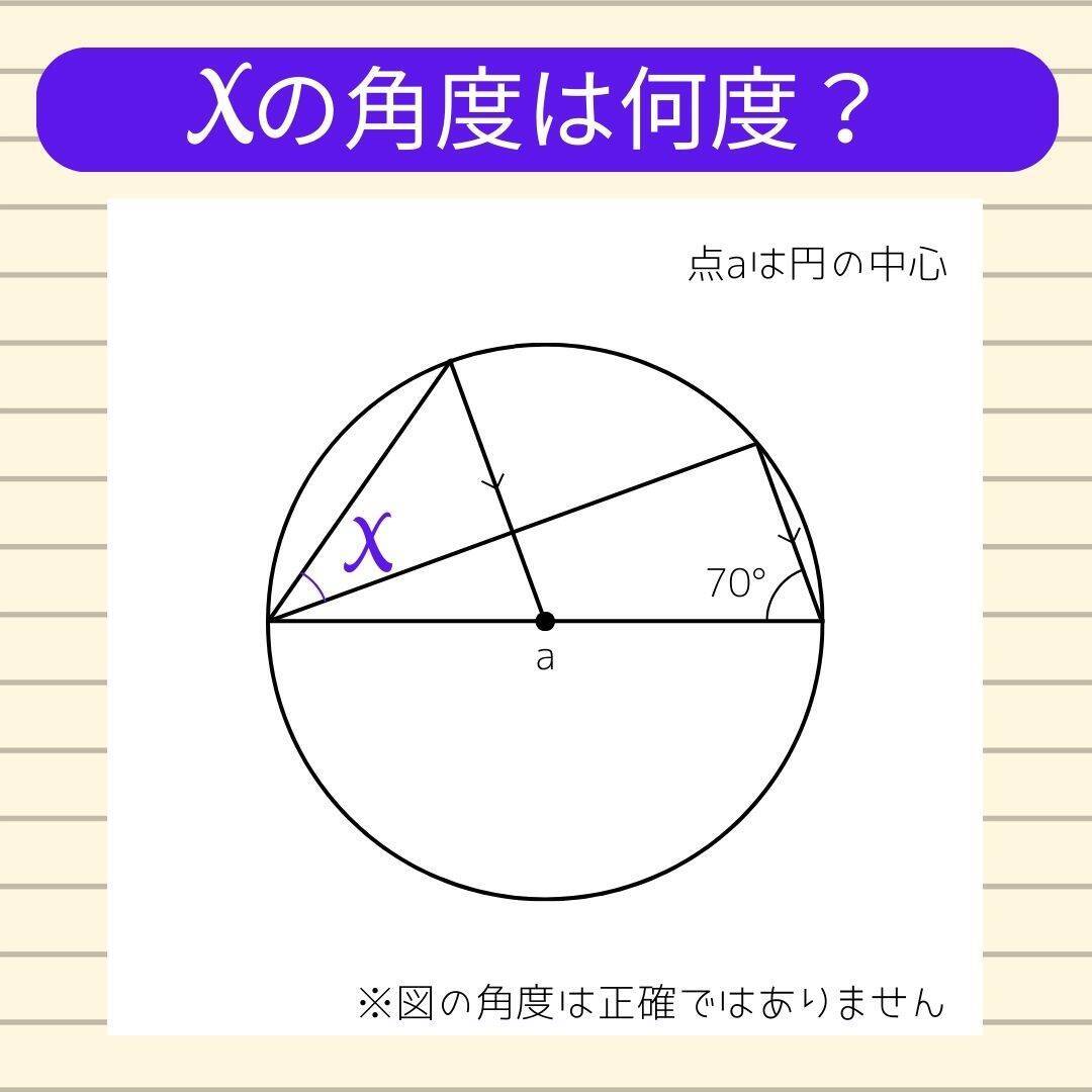 【角度当てクイズ Vol.831】xの角度は何度？