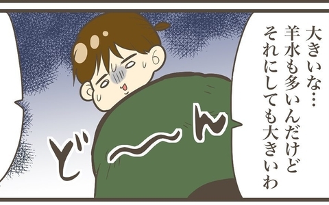 「それにしても大きい…」お腹の子がどんどん成長…4000g超える可能性も!?の画像