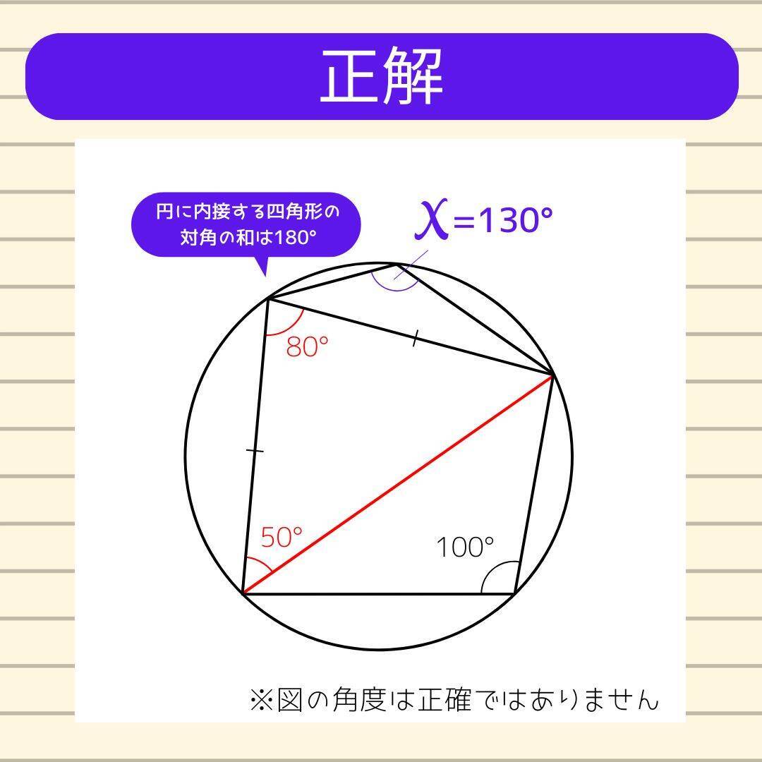 【角度当てクイズ Vol.1934】xの角度は何度？