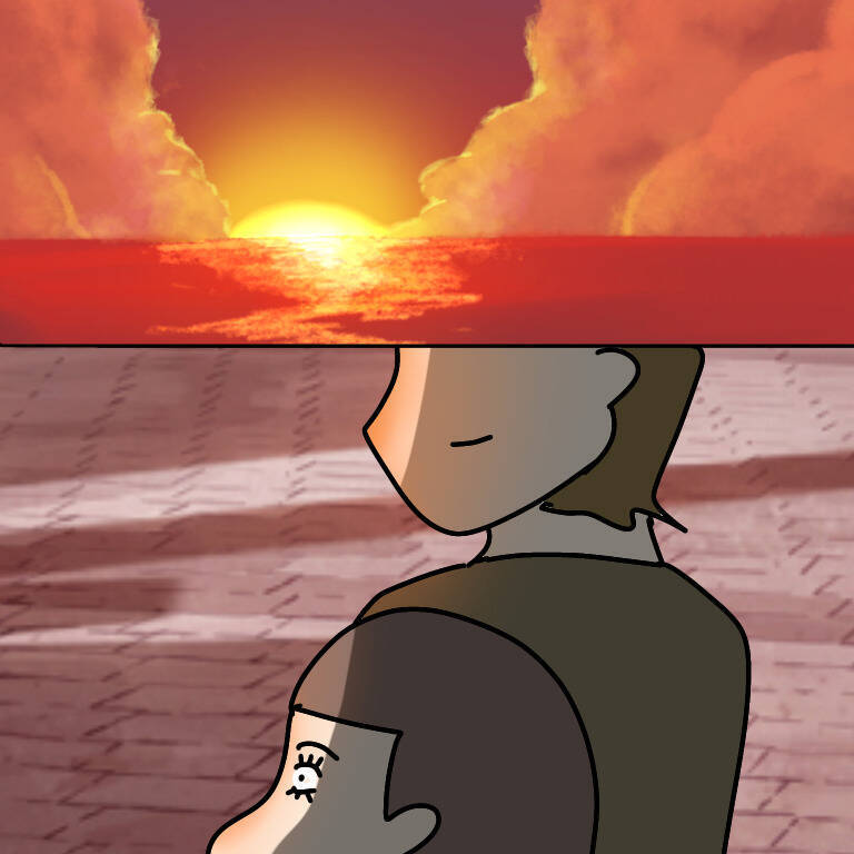 【漫画】美しい海と夕日…ヤバ美も美しく盛られてハートを射抜く【非常識な女がウチにきた Vol.59】