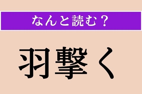 【難読漢字】「羽撃く」正しい読み方は？「羽」の文字がヒント！