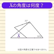 【角度当てクイズ Vol.1978】xの角度は何度？