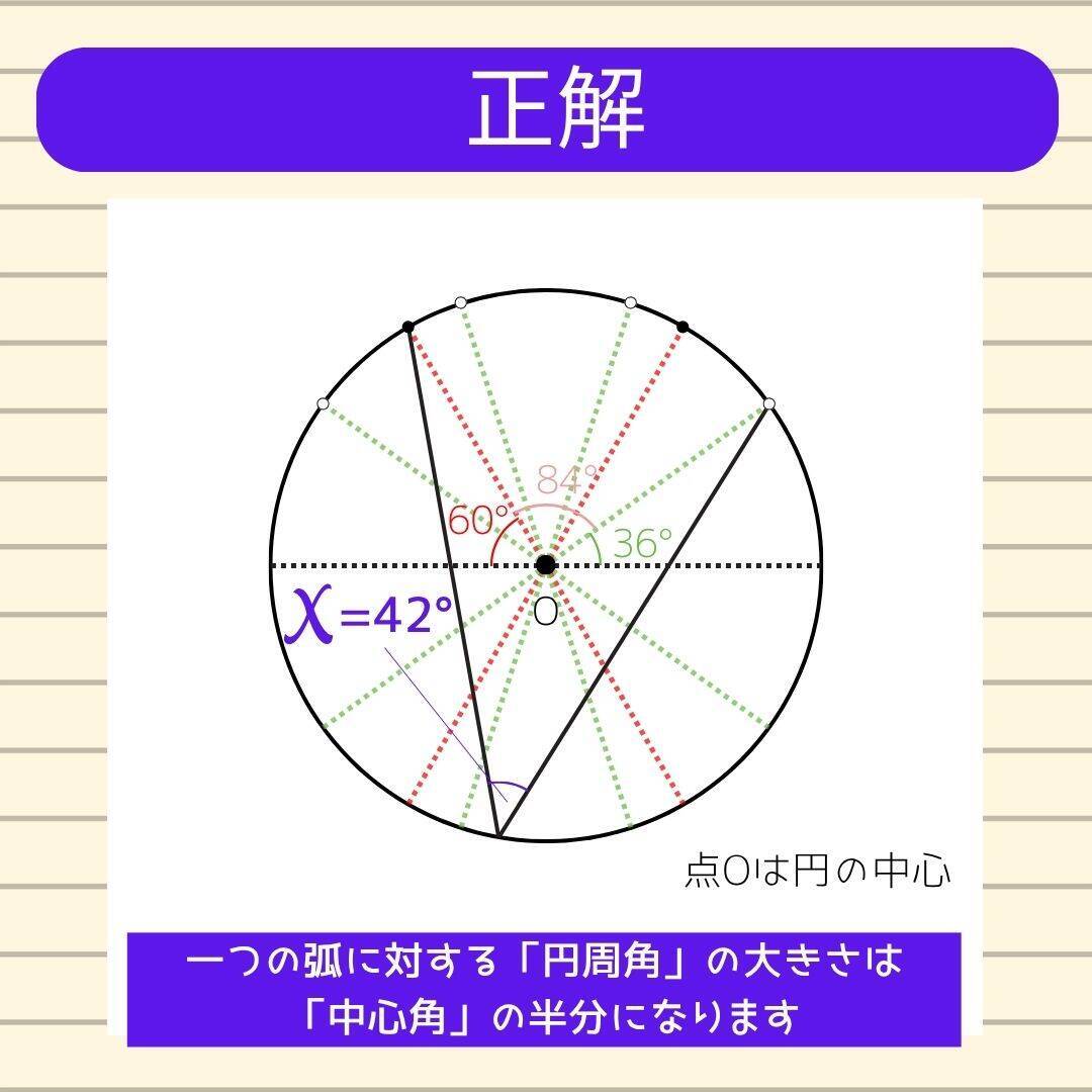 【角度当てクイズ Vol.2370】xの角度は何度？