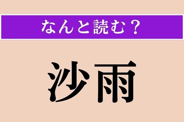 【難読漢字】「沙雨」正しい読み方は？ 細かい雨のことです