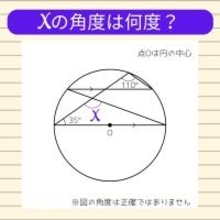 【角度当てクイズ Vol.2160】xの角度は何度？