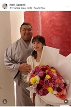 杜このみ、力士の夫・高安関と結婚記念日の前祝いを報告「記念日を大切にしてくれる夫に感謝」
