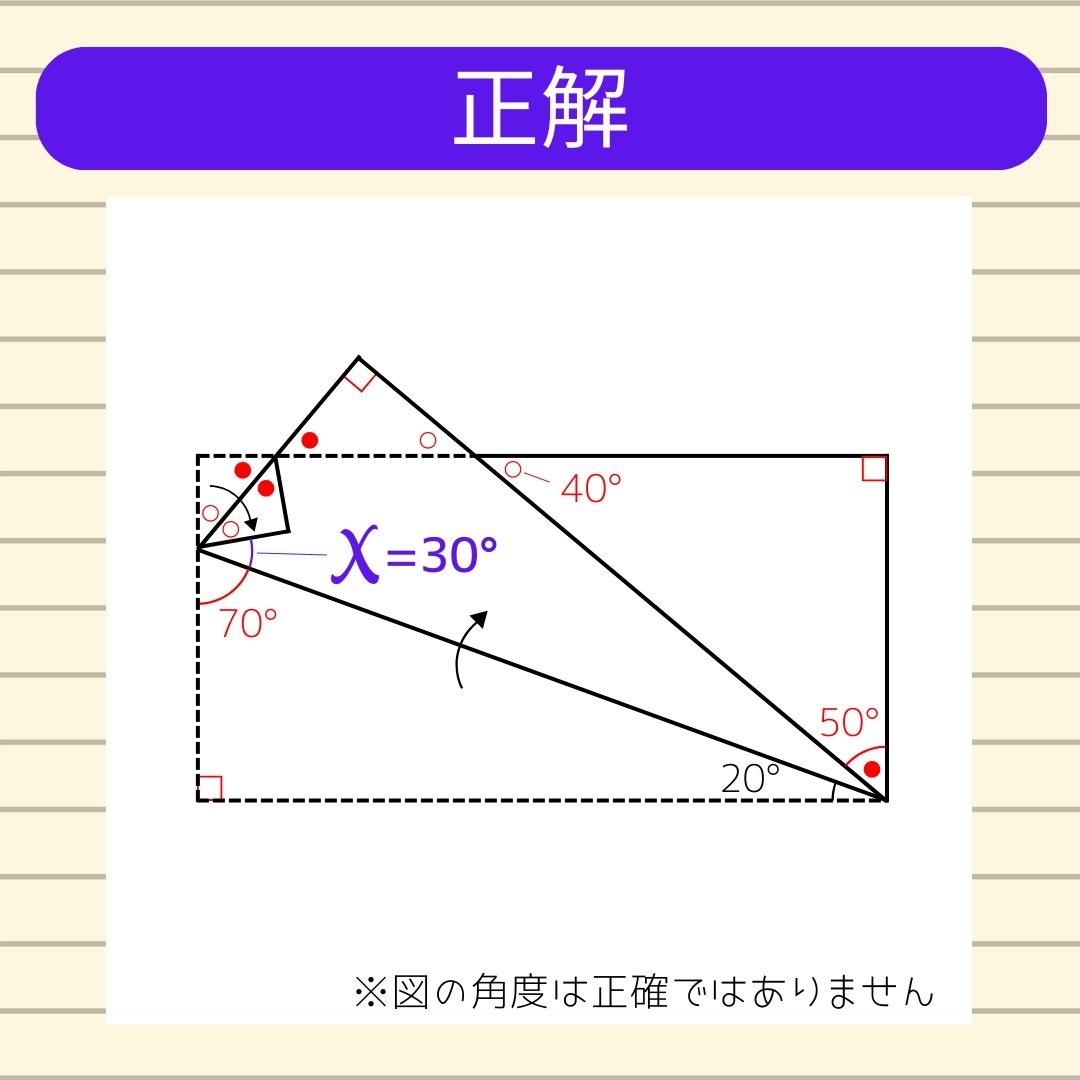 【角度当てクイズ Vol.964】xの角度は何度？