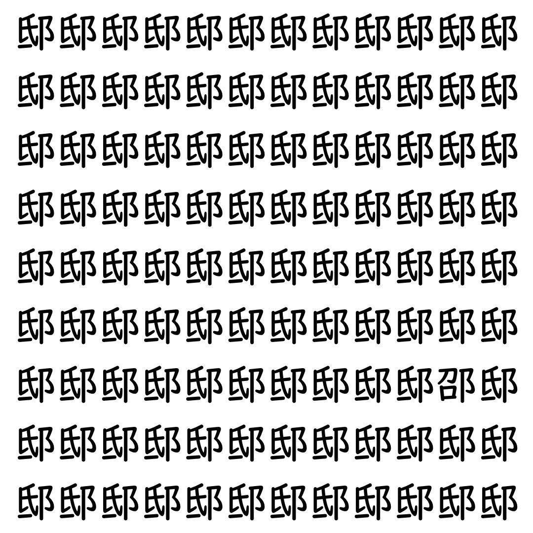 【漢字探し】ずらっと並んだ「邸」の中にまぎれた別の漢字一文字は？