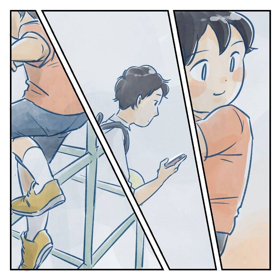 【漫画】公園で遊ぶ5歳児は手がかからない　ふとスマホを確認【アナタの大丈夫がキライ Vol.30】